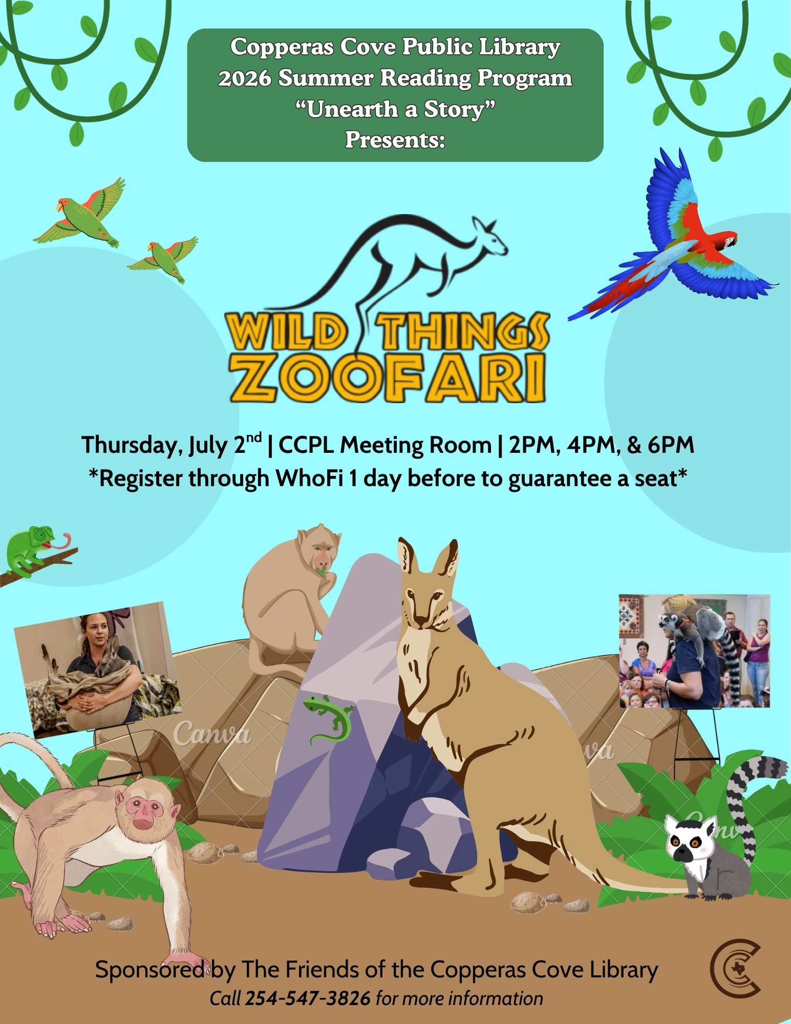 Wild Things Zoofari Performance flyer
