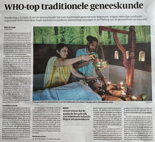 WHO-top traditionele geneeskunde in India