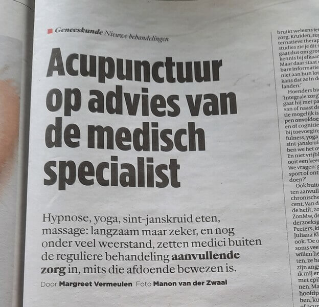 Acupunctuur op advies van medisch specialist