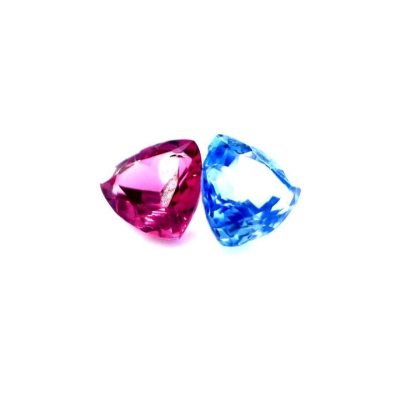 Blue Sapphire and Rhodolite Garnet Pair_image1