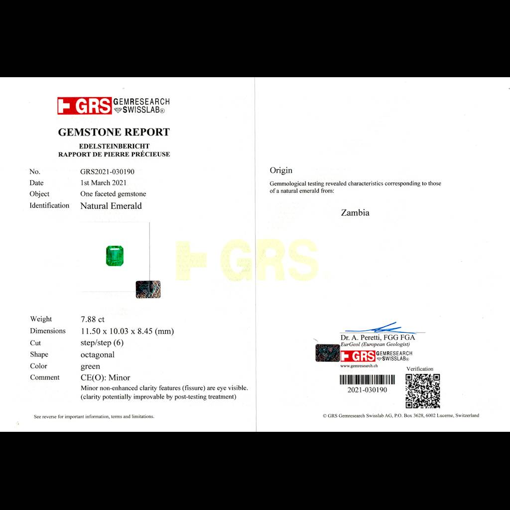 7.88 Ct. Emerald, Mined in Zambia, Certified by GIA & GRS_image3