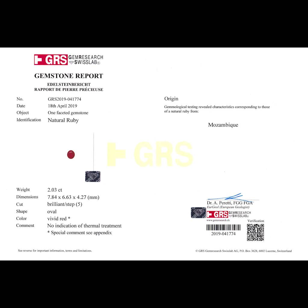 2.03 Ct. Ruby, Mined in Mozambique, Certified by GIA & GRS_image3