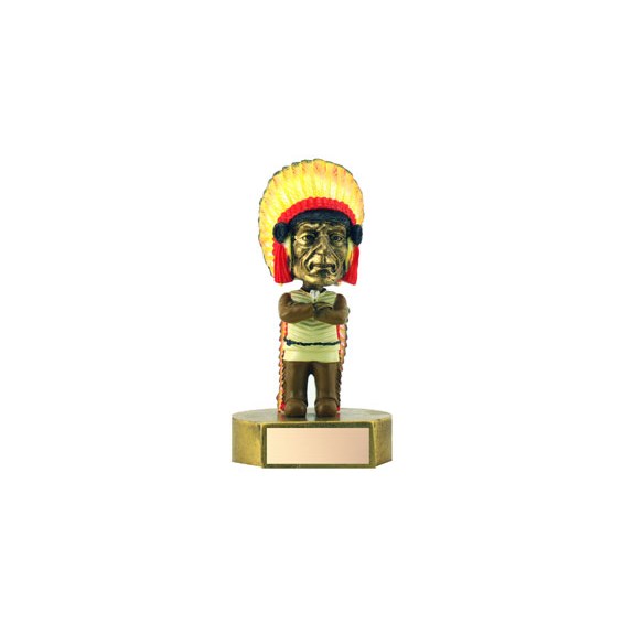 6" Indian Mascot Bobble Head Awards International