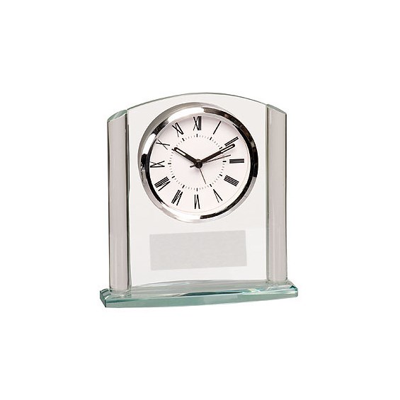61/8" Arch Glass Desk Clock Awards International