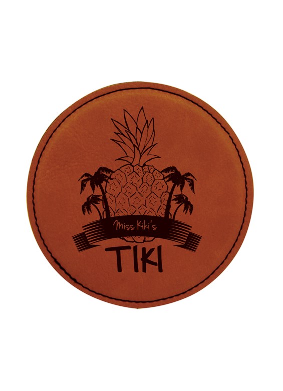 4" Rawhide Round Coaster Awards International