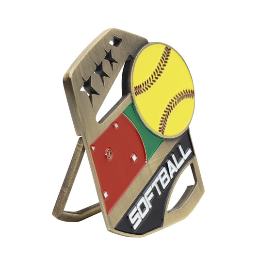 Color Pop Up Softball Medal Awards International