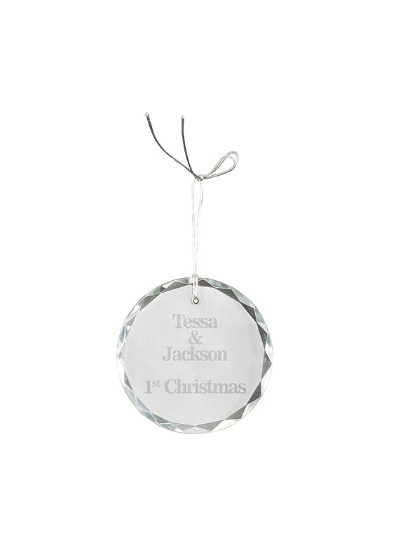 3" Clear Crystal Round Ornament Awards International