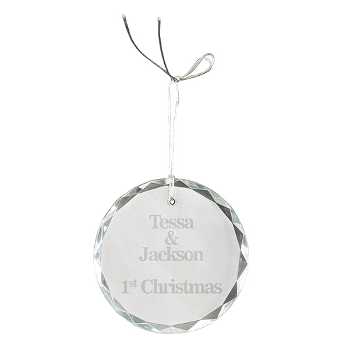 3" Clear Crystal Round Ornament Awards International