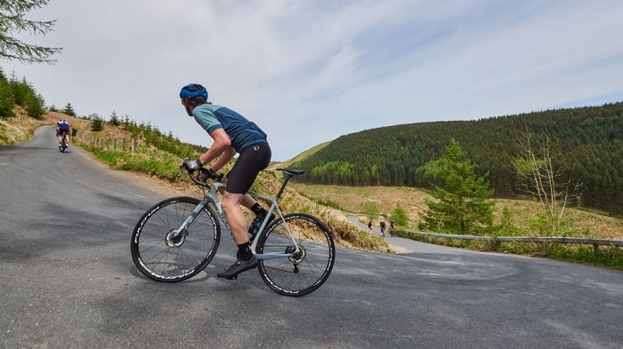 biking uphill