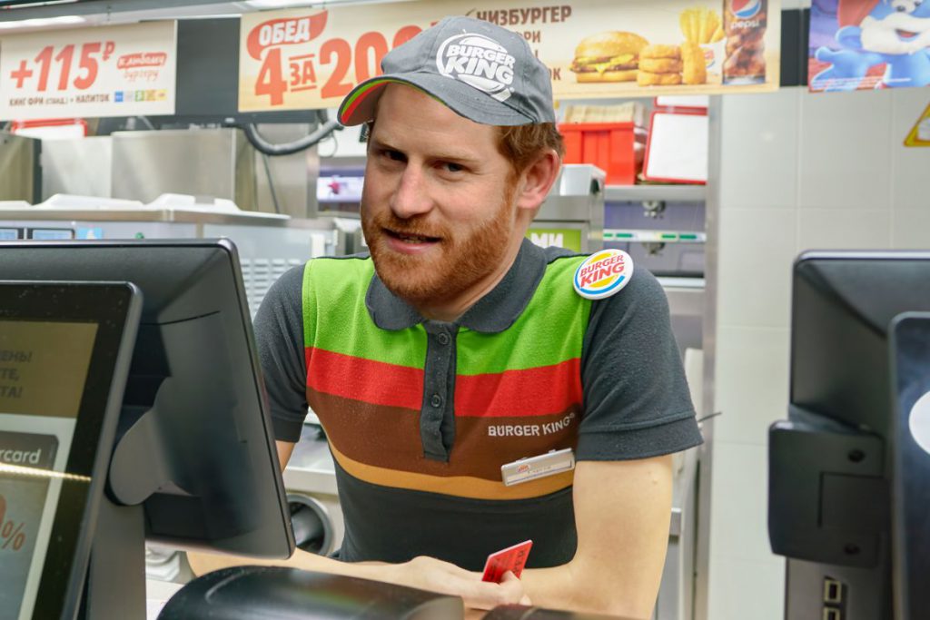 prince harry burger king