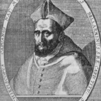 Bellarmine vessels are named after Cardinal Roberto Bellarmino, who was allegedly hated by protestant potters. Since Bellarmines have been dated to when the imfamous Cardinal was only a boy, however, it is much more likely that the face motif in the neck of Bellarmines pays homage to the Green Man of the Woods, a character from English folk mythology.