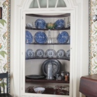 Tin-Glazed Earthenware (of the Delftware variety) on display at the Ward House sitting room.