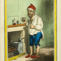 Taking Physick, by James Gillray<br />
<br />
A colored etching by James Gillray, published in 1800, depicting a man grimacing while consuming a remedy from a glass bottle.