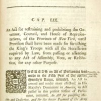 First Page of the Townshend Acts of 1767