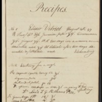Medical "recipes" that Dr. Lynman Spalding concocted for those who fell ill with differing illnesses at Harvard
