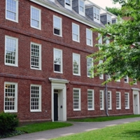 This is Massachusetts Hall today. Still used as a dormitory, the building is the second-oldest academic building still in use in America, its bricks having withstood 300 years of wear.