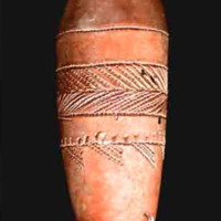 A red clay pipe from the Nomini plantation.