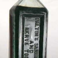 A complete Dalton's Sarsaparilla Bottle from the 19th century