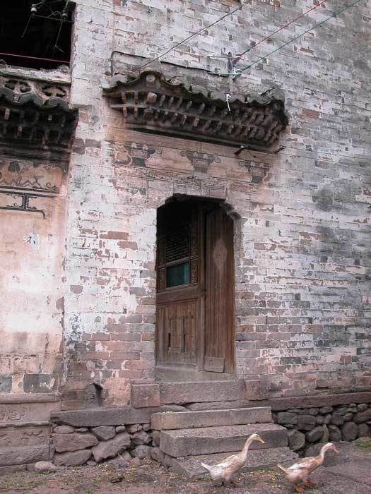 Close-up of the right gate