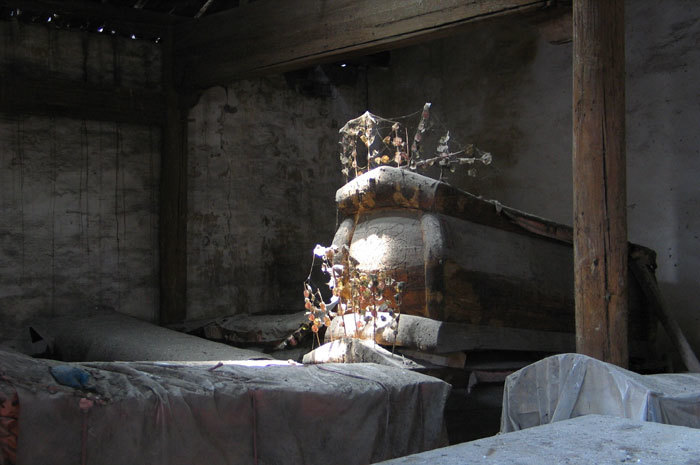 Coffin stored in the room Coffin stored in the room