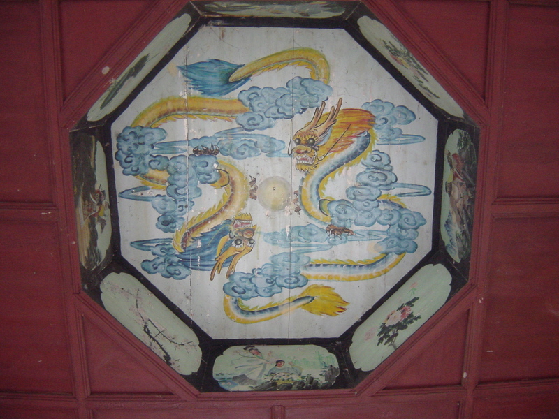 Painted ceiling of the pavilion