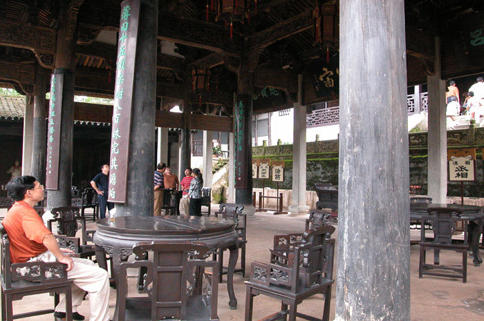 Left rear corner of the lower hall Left rear corner of the lower hall