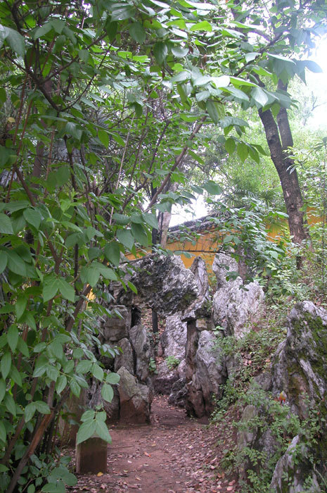 Stone arch made of piled rocks Stone arch made of piled rocks