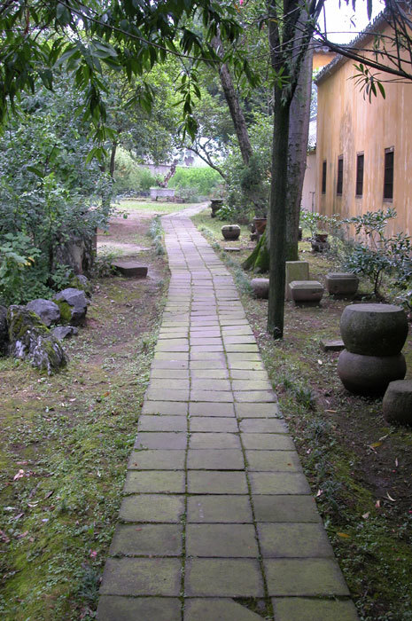 View along the garden path from the left end of the garden View along the garden path from the left end of the garden