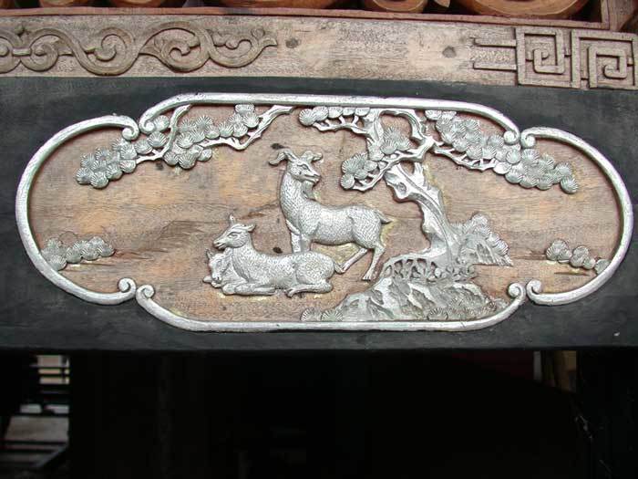 Carved decorations on the front side of the stage, the right part1 Carved decorations on the front side of the stage, the right part1