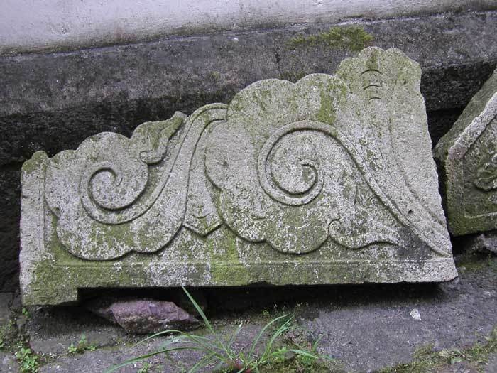 Stone carvings exhibited in the west hall way-2