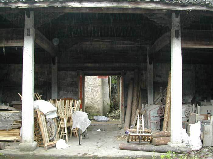 Facing the entrance gate from the courtyard