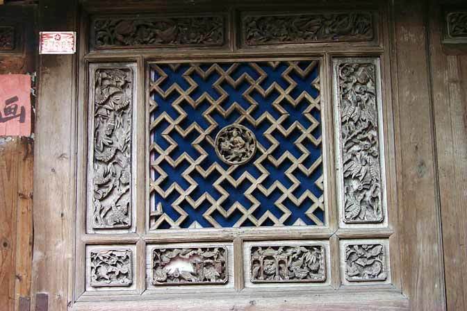 Right-hand side window of the back hall