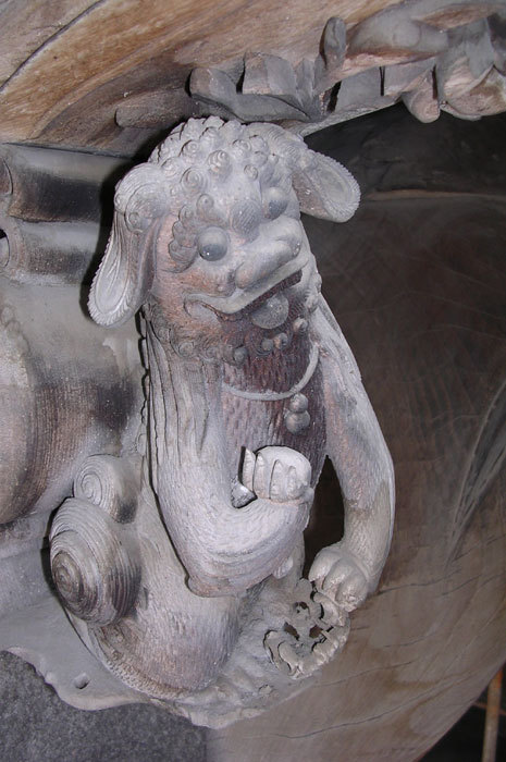 close detail of bracket carving (not of 007460)