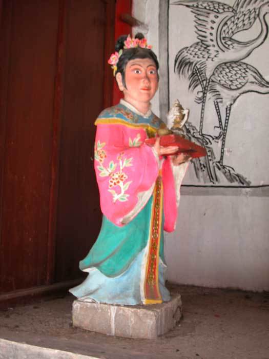 The God and Goddess of Earth.close-up of the girl servant