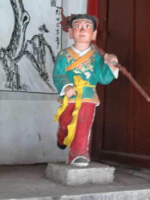 The God and Goddess of Earth.close-up of the boy servant