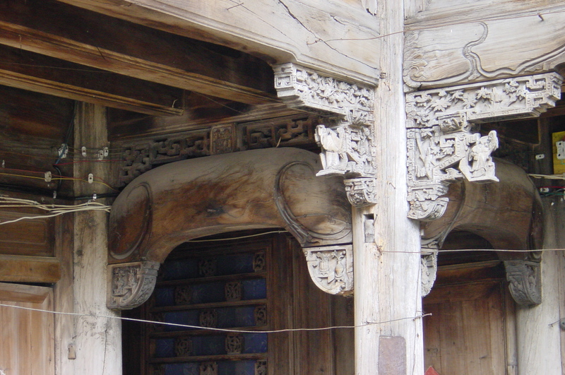 Beam structure and bracket of the hall Beam structure and bracket of the hall