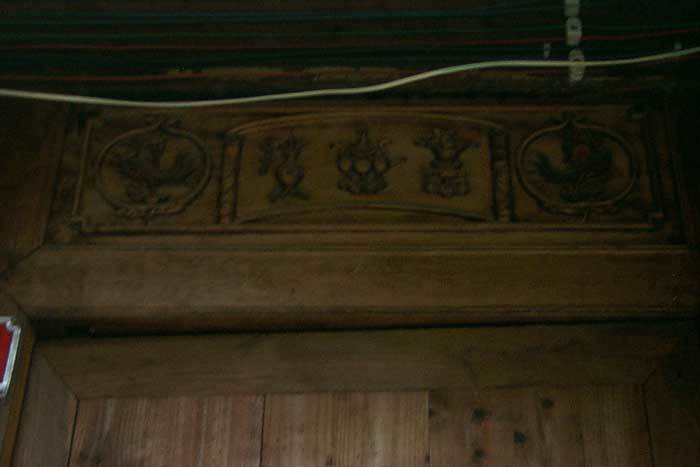 Top of the door of the third room on the right-hand side