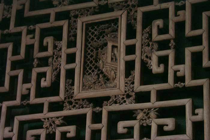 Lattice work of the window of the 2st room on the right-hand side-close-up of the lattice work