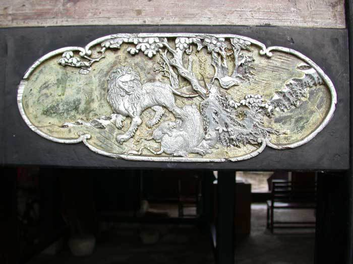 Carved decorations on the front side of the stage, the left part1 Carved decorations on the front side of the stage, the left part1