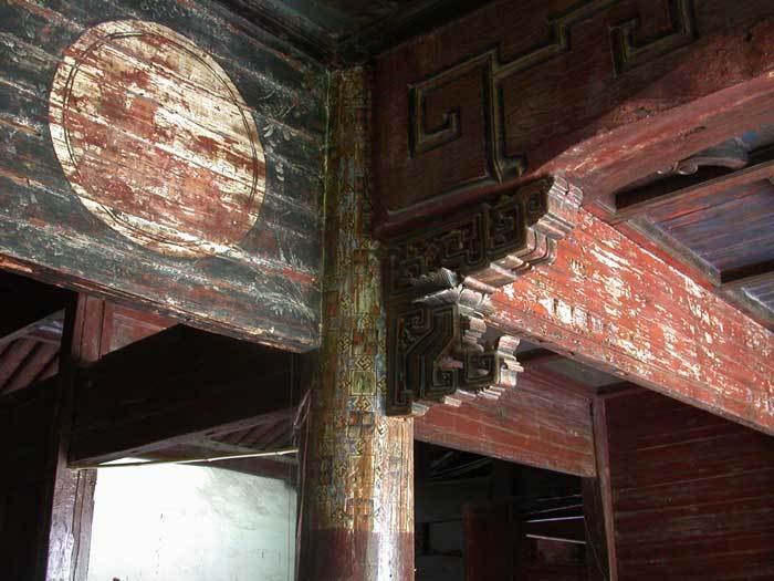 Painted beams and column