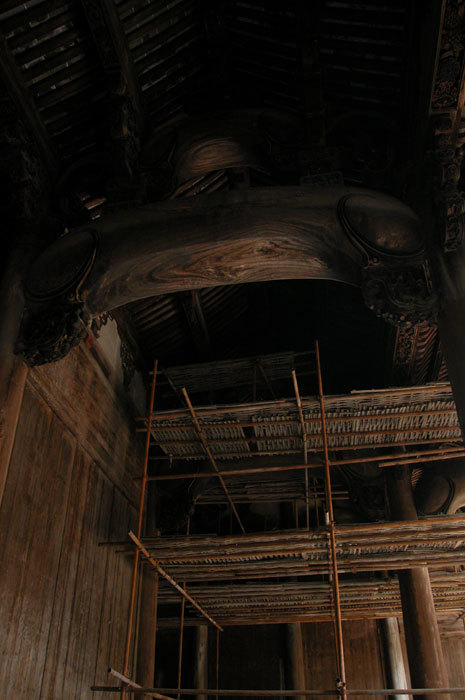 Beam structure of the hall Beam structure of the hall