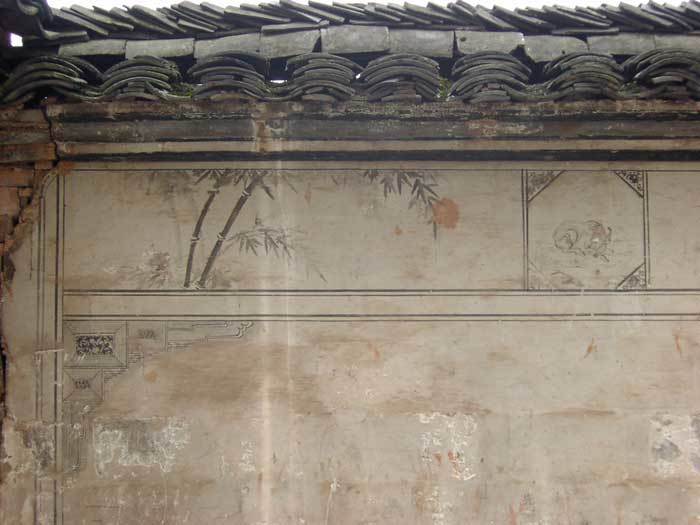 Painting on the back wall.bamboo