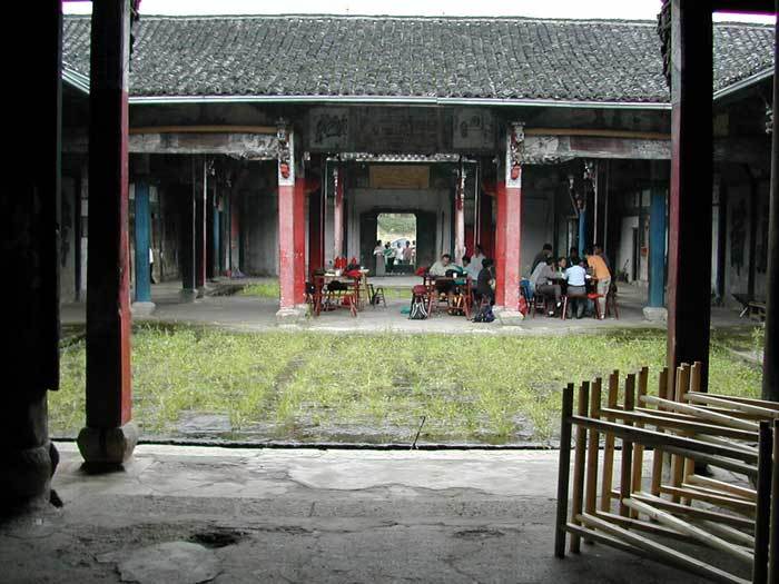 Looking south, facing the entrance gate