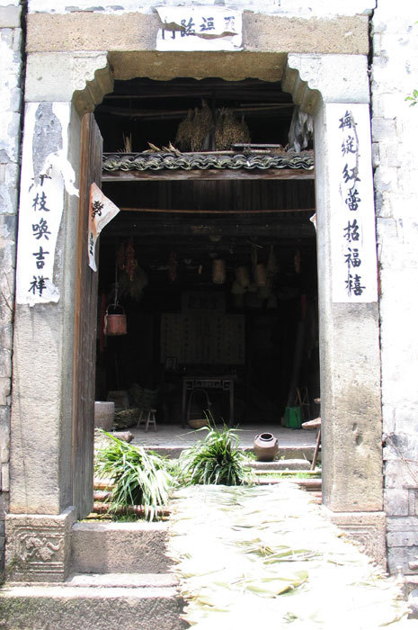 looking into home with dried corn3