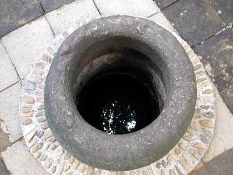 Closeup of the well