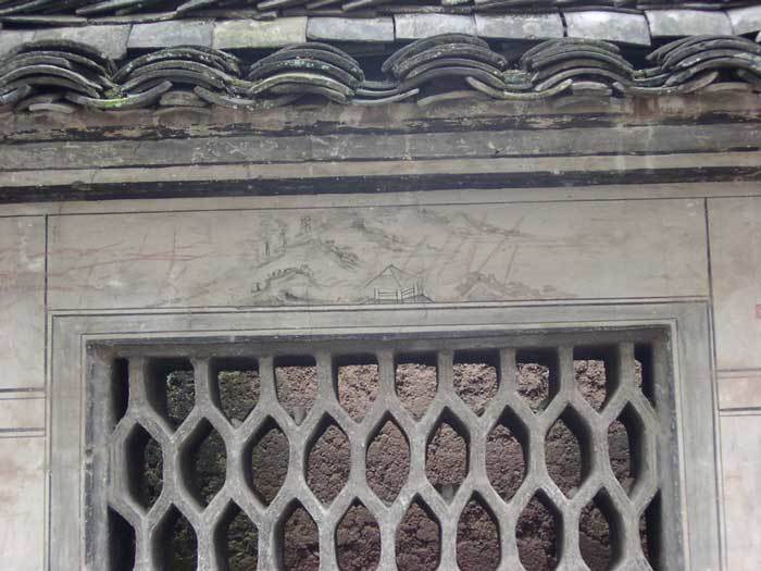 Painting on the back wall.landscape