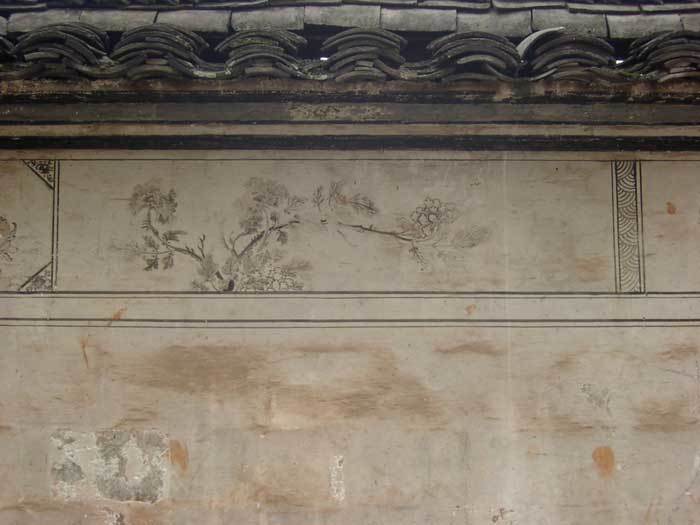 Painting on the back wall.peony