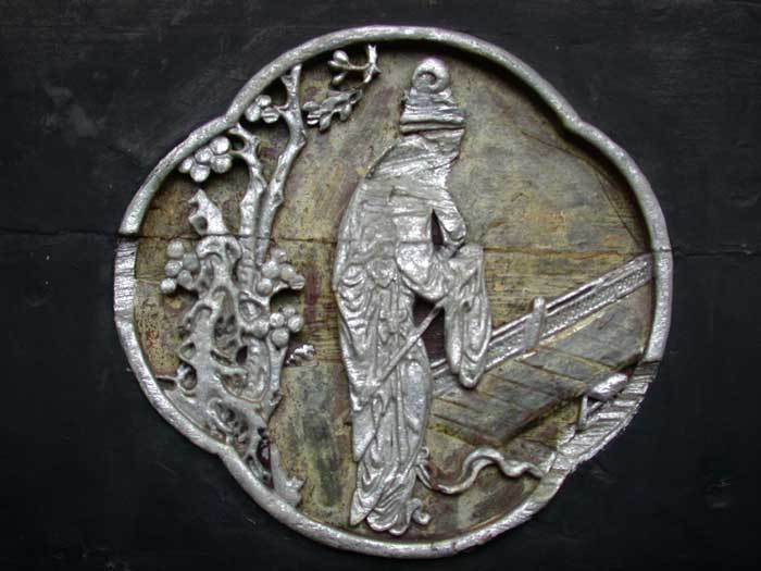 Carved decorations on the front side of the stage, the middle part4 Carved decorations on the front side of the stage, the middle part4