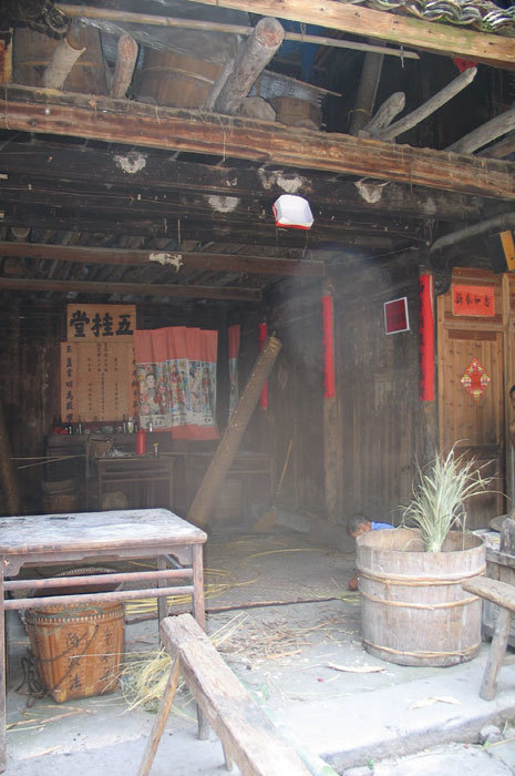 room where man is weaving