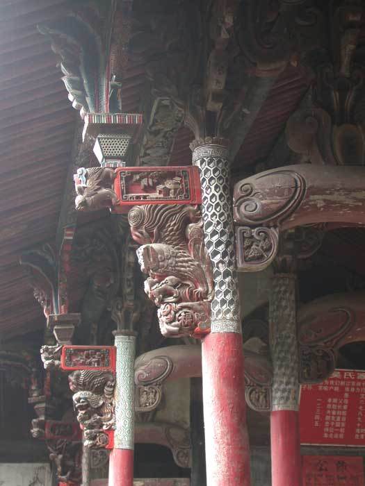 Overview-- two brackets with painting on the left-hand side of the entrance